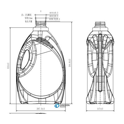 acheter Les bouteilles en plastique de shampooing corps creux le détergent de blanchisserie en aluminium de machine de moule de soufflage online manufacture