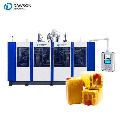 buy Machine de moulage par soufflage de bidons en PEHD à double station, machines de moulage par soufflage de plastique pour la production de contenants d'huile lubrifiante online manufacture