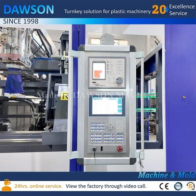 Machine de moulage par soufflage de plastique à 4 zones de chauffage à vis pour jerrycan en HDPE - Ligne de production - Force de serrage 270 KN - Technologie