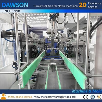 Machine de moulage par extrusion-soufflage entièrement automatique de bidons en plastique de 20 litres, force de serrage de 270 kilonewtons, plateau de moule de 660 millimètres