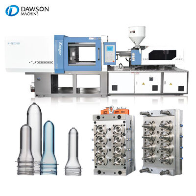 Machine de moulage par injection de préforme en PET à pression d'injection de 160 Mpa, haute productivité et poids de la machine de 13,8 t
