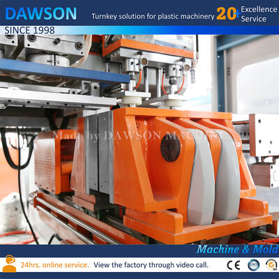 Machine de moulage par soufflage pour bouteilles de détergent à lessive en HDPE de 5 L entièrement électrique, extrusion-soufflage à trois filières