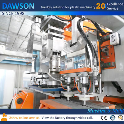 Machine de moulage par soufflage pour bouteilles de détergent à lessive en HDPE de 5 L entièrement électrique, extrusion-soufflage à trois filières