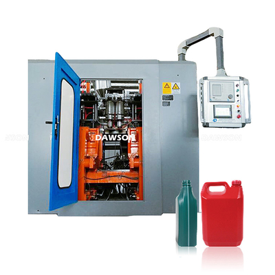 chaîne de production en plastique de bouteille d'huile de lubrification de HDPE de 2L 4L double machine de soufflage de corps creux d'extrusion de vis de la référence 75mm